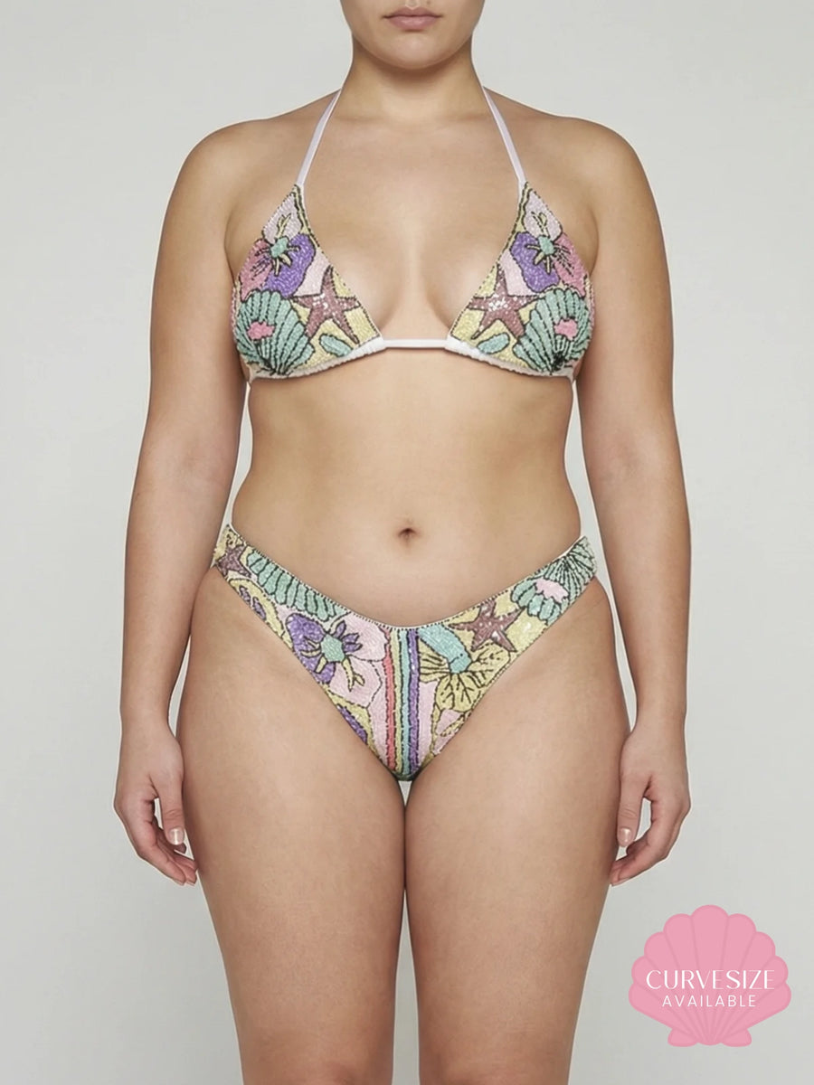 Talia Hand Embroidered Multi Colour Bikini Bottom