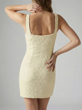 Kulani Kinis x Oceanus Golden Sunset Beaded Mini Dress