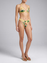 Charli Embellished Premium Tropical Bikini Top in stock