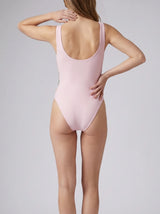 Maya Scoop Back Tropical Swimsuit - Pink in stock