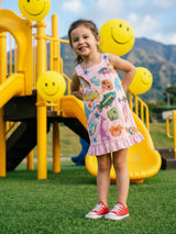 Arizona Small Ruffle Kids Dress Multi Colour