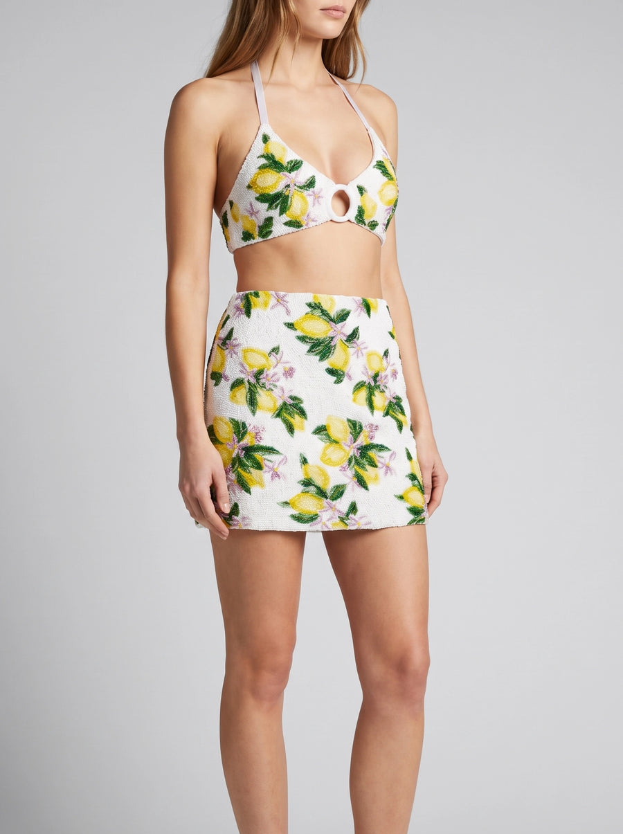 Lemon Blossom Bikini Co-Ord Top