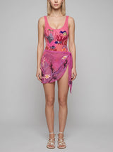 Underwater Golden Fish Pink Sarong