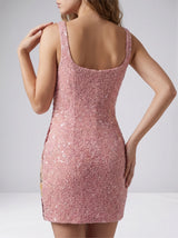 Oceanic Bloom Pink Mini Dress