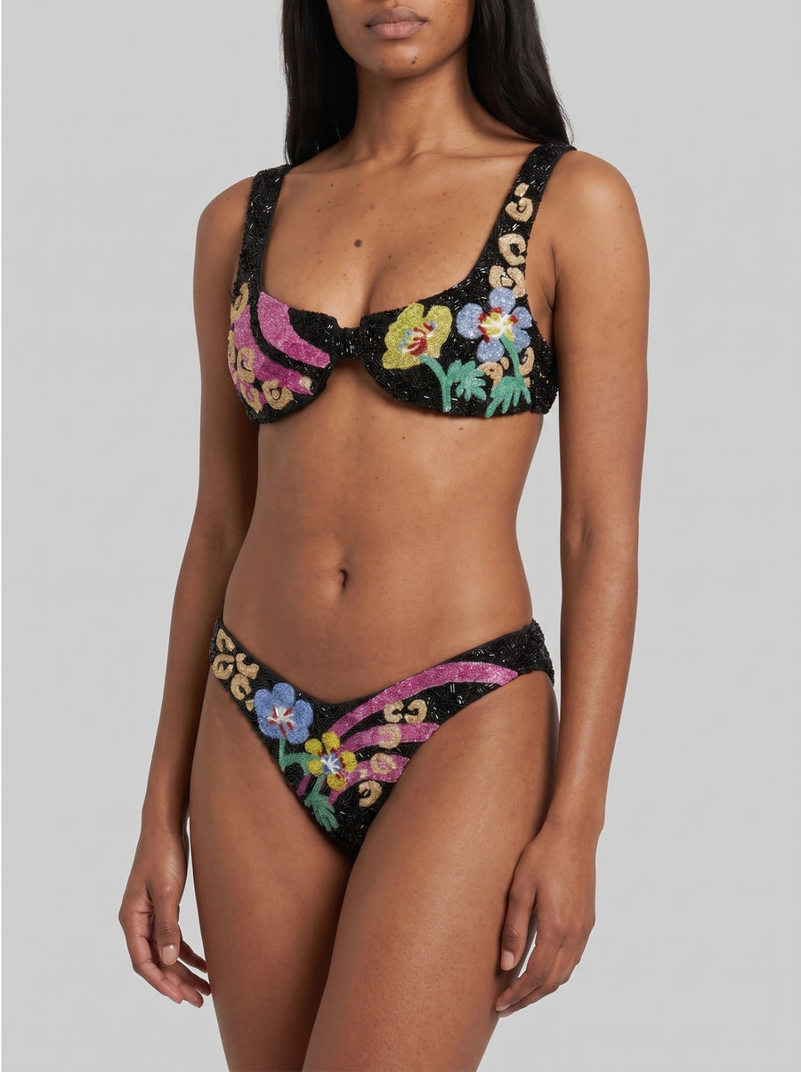 Colorful Flower Bikini Bottom