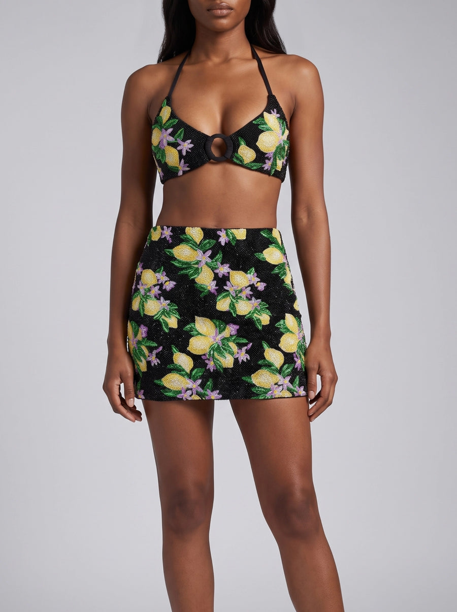 Lemon Blossom Bikini Co-Ord Top