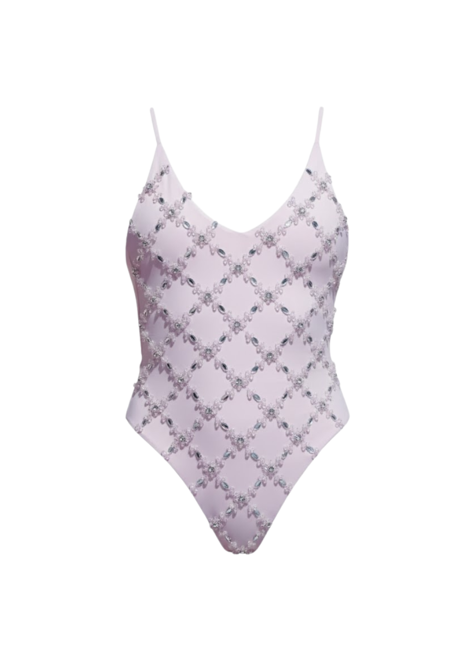 Rose Elegant High Cut Leg Swimsuit Pink