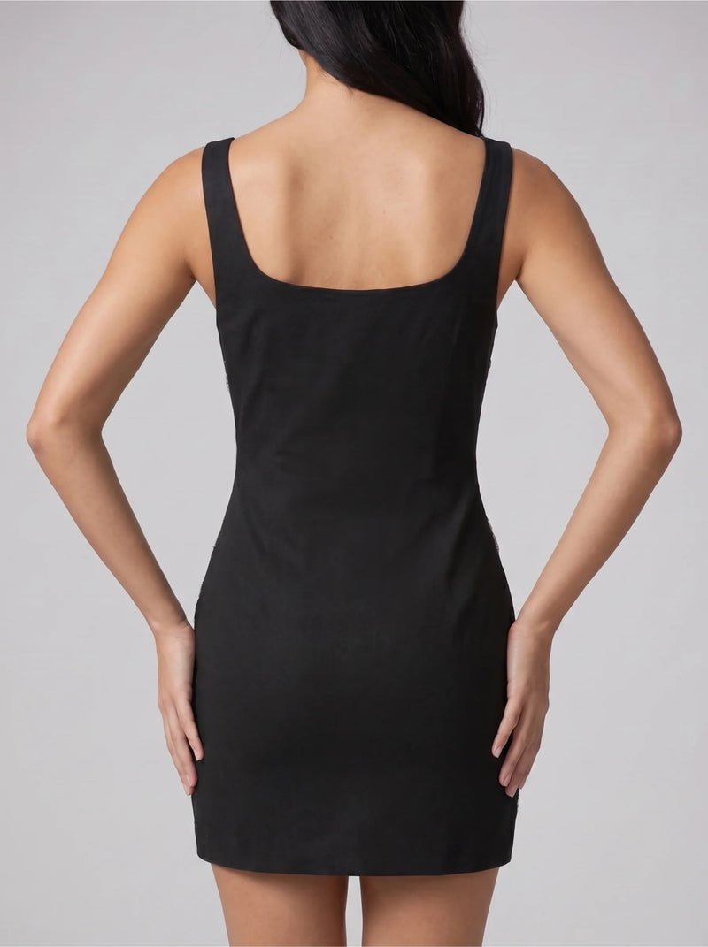 Coraline Black Mini Dress in Stock