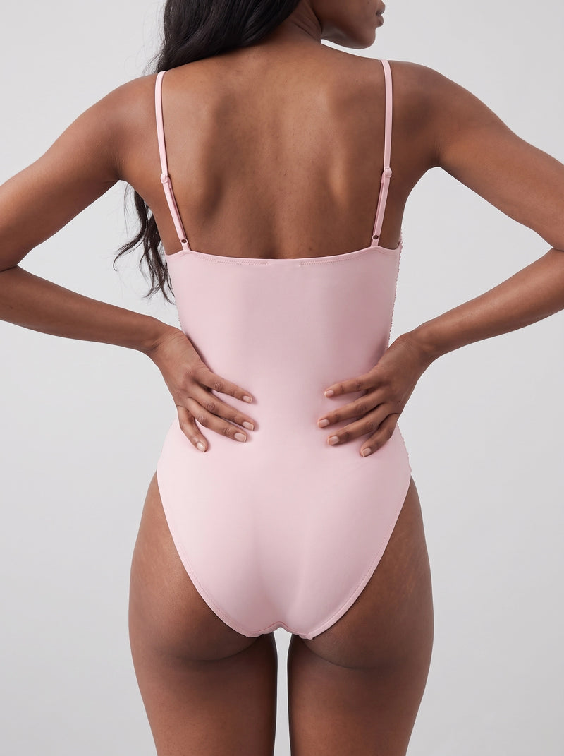 Starfish Hand Beaded Pink Swimsuit