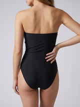 Chrissy Hand Embroidered Sequin Swimsuit Black