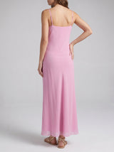 Crescent Shell Pink Long Dress