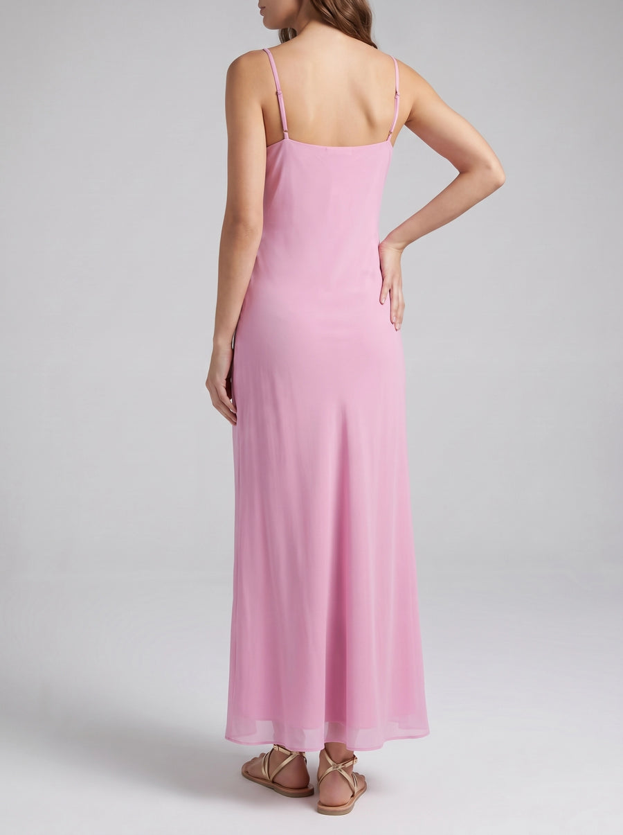 Crescent Shell Pink Long Dress