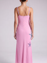 Crescent Shell Pink Long Dress in Stock
