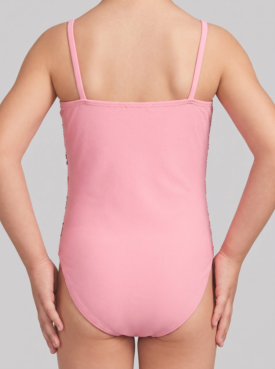 Under the Sea Kids Fuschia Thin Strap Swimsuit