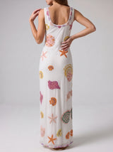 New York Bold Strapped Maxi Dress - Multi Colour