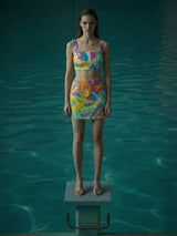 South Beach Azure Beaded Crop Top Multi colour