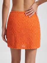 Marie Hand Beaded Premium Co-Ord Mini Skirt Multi Colour