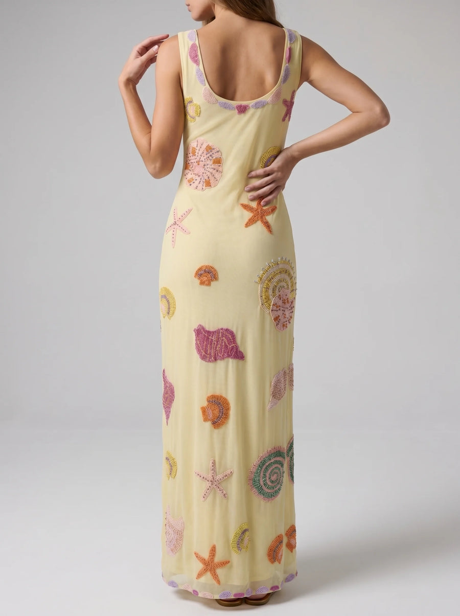 New York Bold Strapped Maxi Dress - Multi Colour
