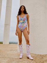 Arizona Embroidered Leather Boots-Multi Color