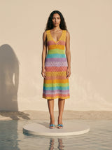 Rainbow Crochet Dress