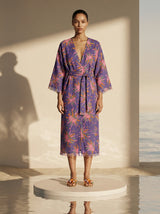 Kimono Blue Face Flower