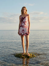Delilah Hand Beaded Mini Dress Pink x by Poppy