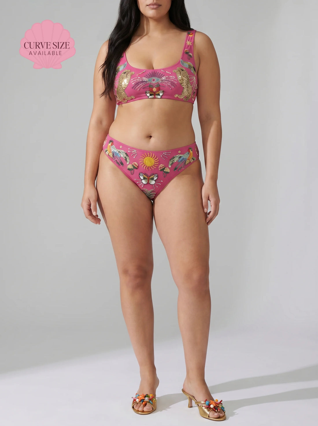 Curve Aurelia Luxury Bikini Bottom Thick Strap Multicolor