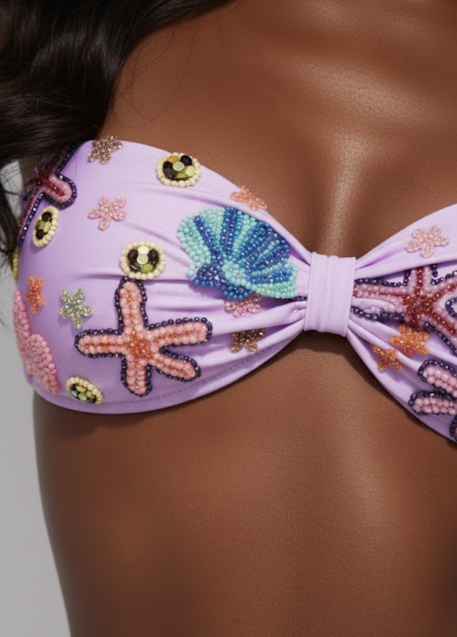 Quinn Clasp Closure Bikini Top Lilac