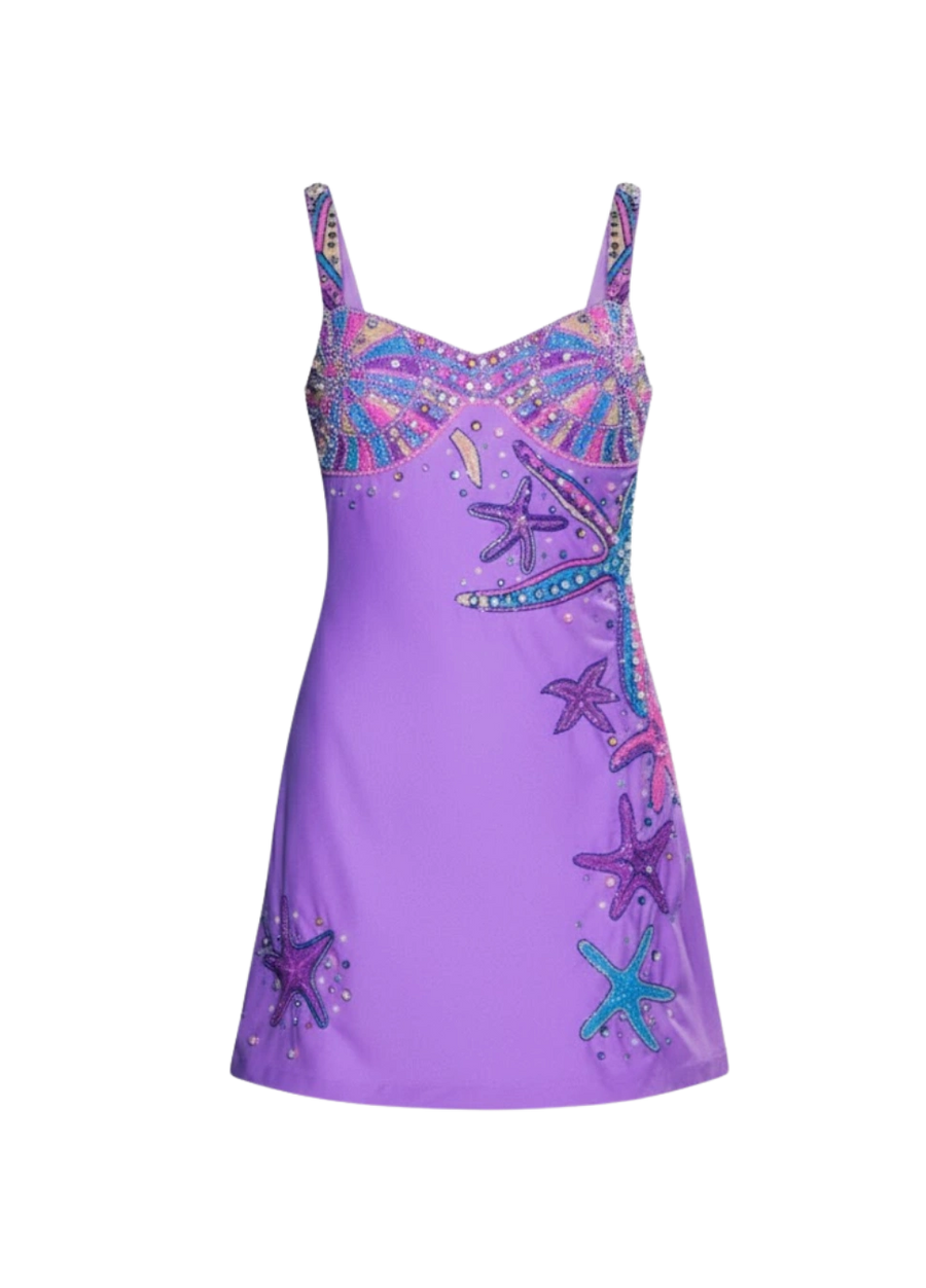 Crescent Shell Mini Dress - Multi Colour