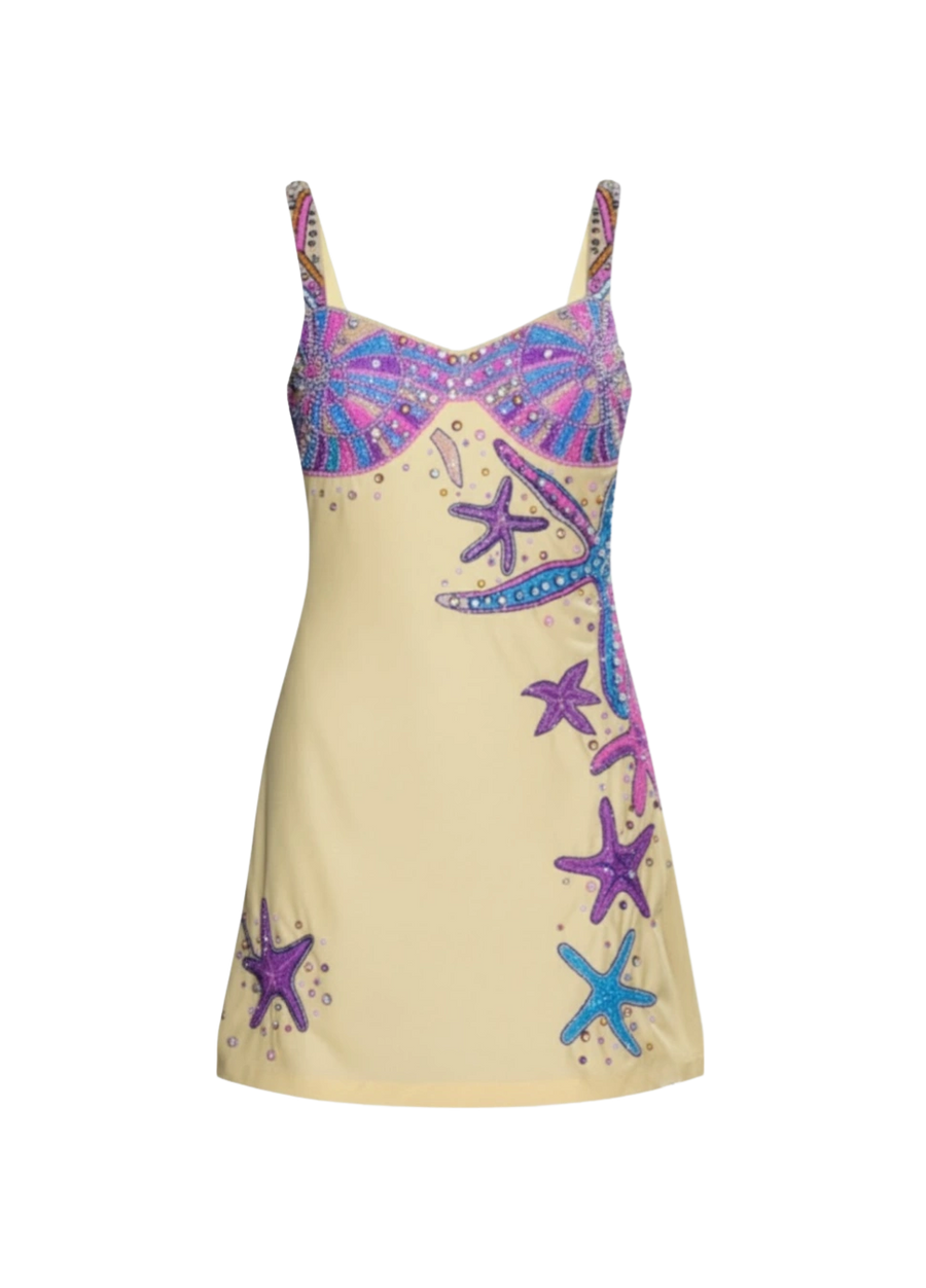 Crescent Shell Mini Dress - Multi Colour