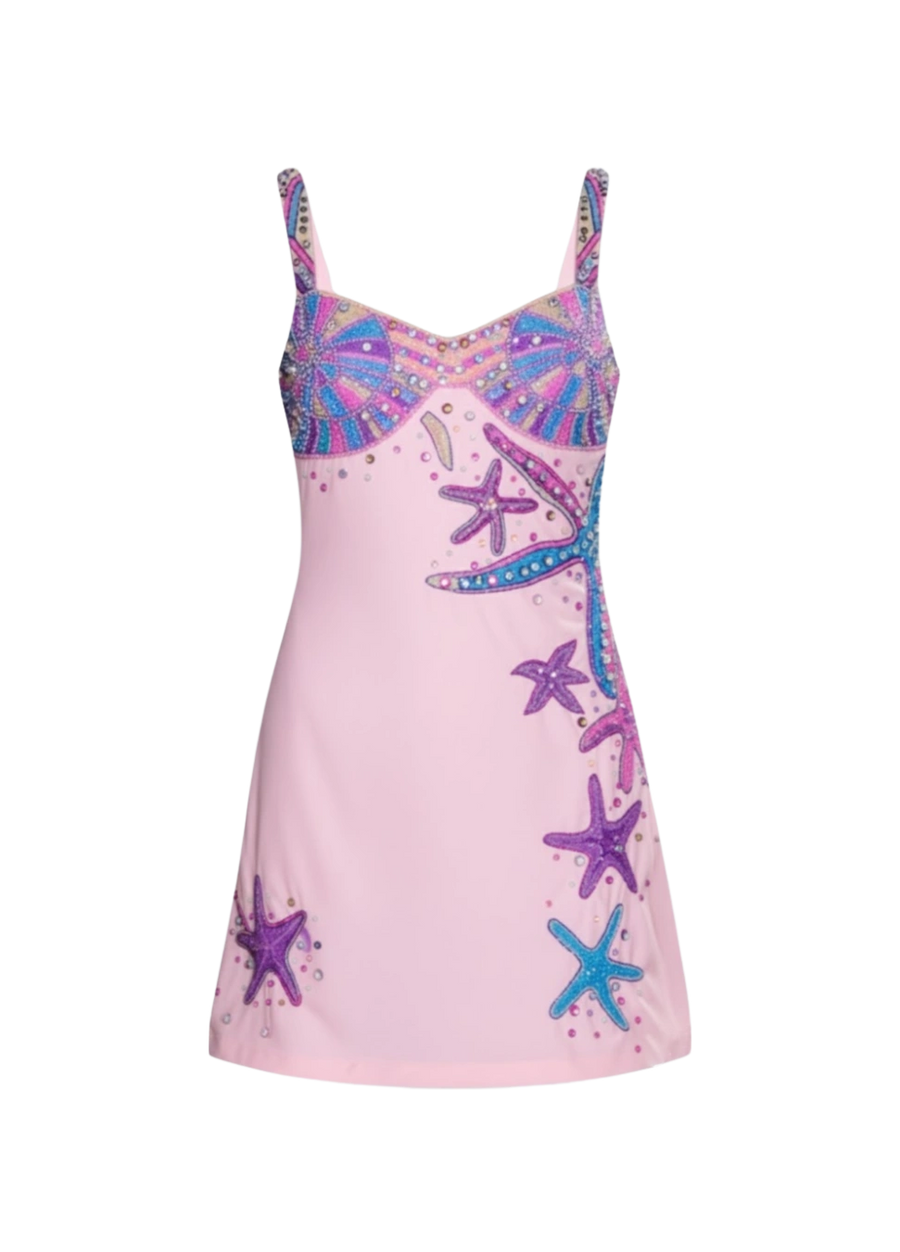 Crescent Shell Mini Dress - Multi Colour