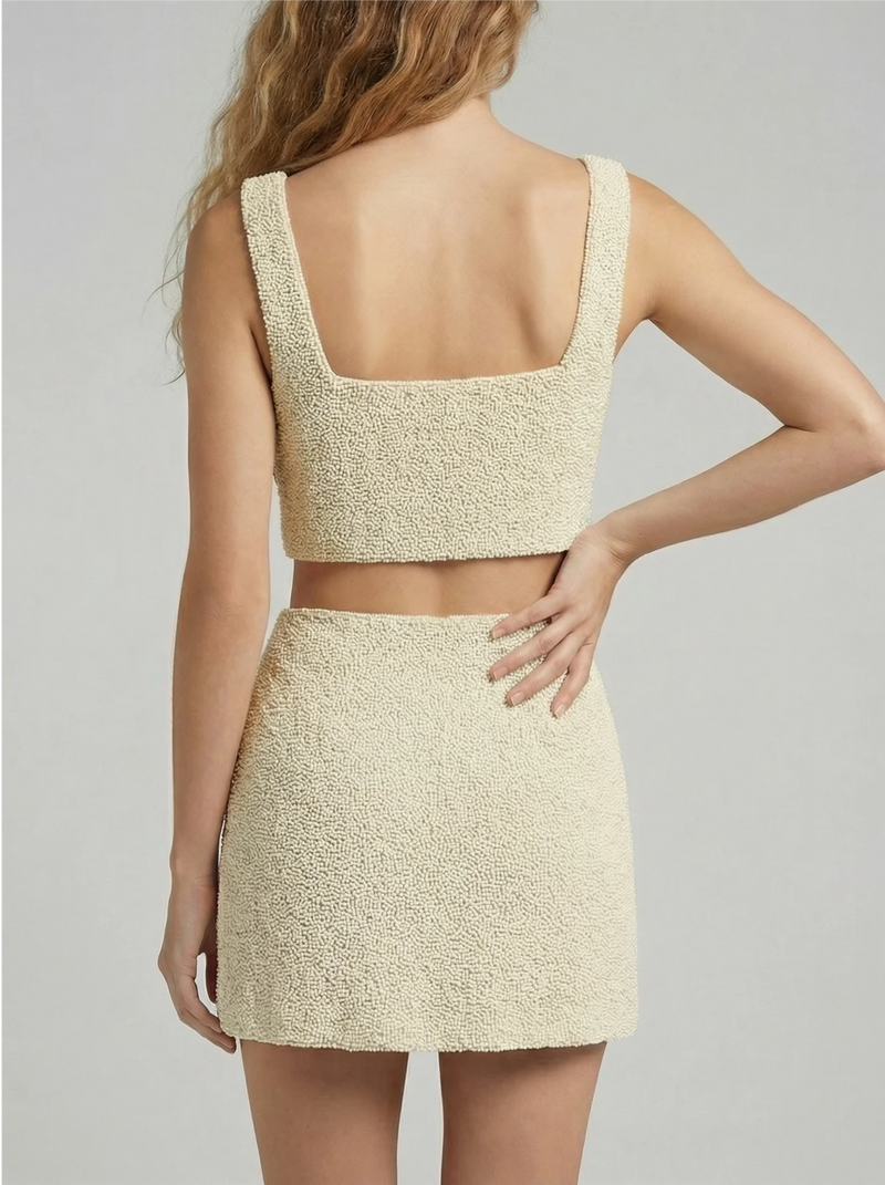 Kulani Kinis x Oceanus Golden Sunset Beaded Co-ord