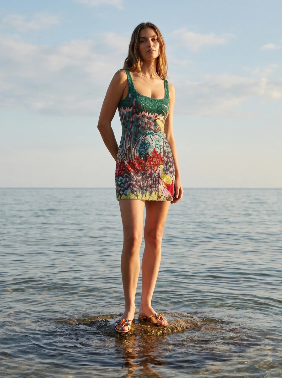 Montrose Green Mini Dress