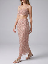 Calliope Nude Luxury Embroidered Crystal Co-Ord