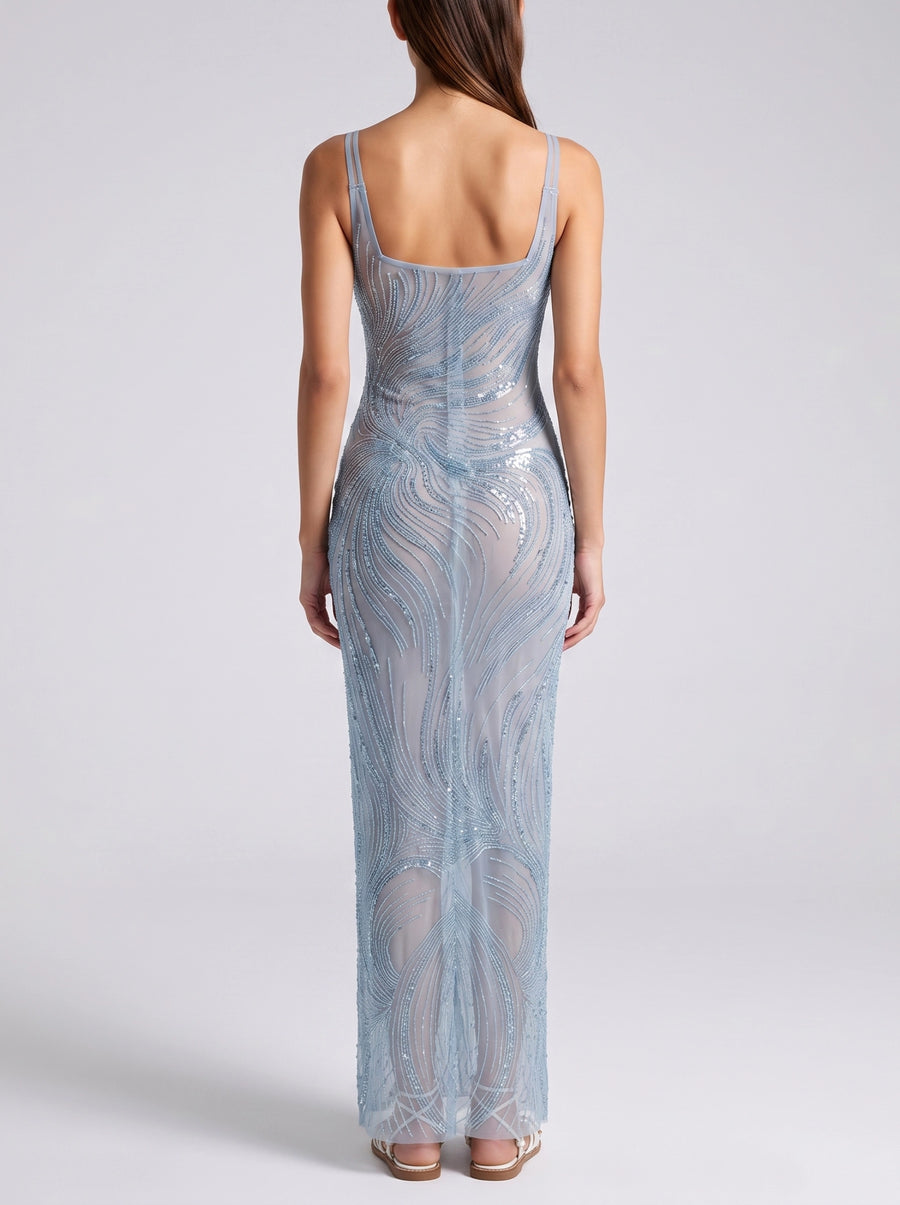 Saltwater Slip Blue Maxi Dress