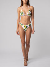 Lemonade Blossom White Bikini Bottom