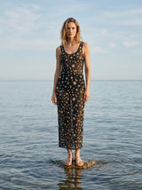 Celestial Tide Sheer Maxi Dress