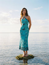 Dolphin Halterneck Maxi Dress
