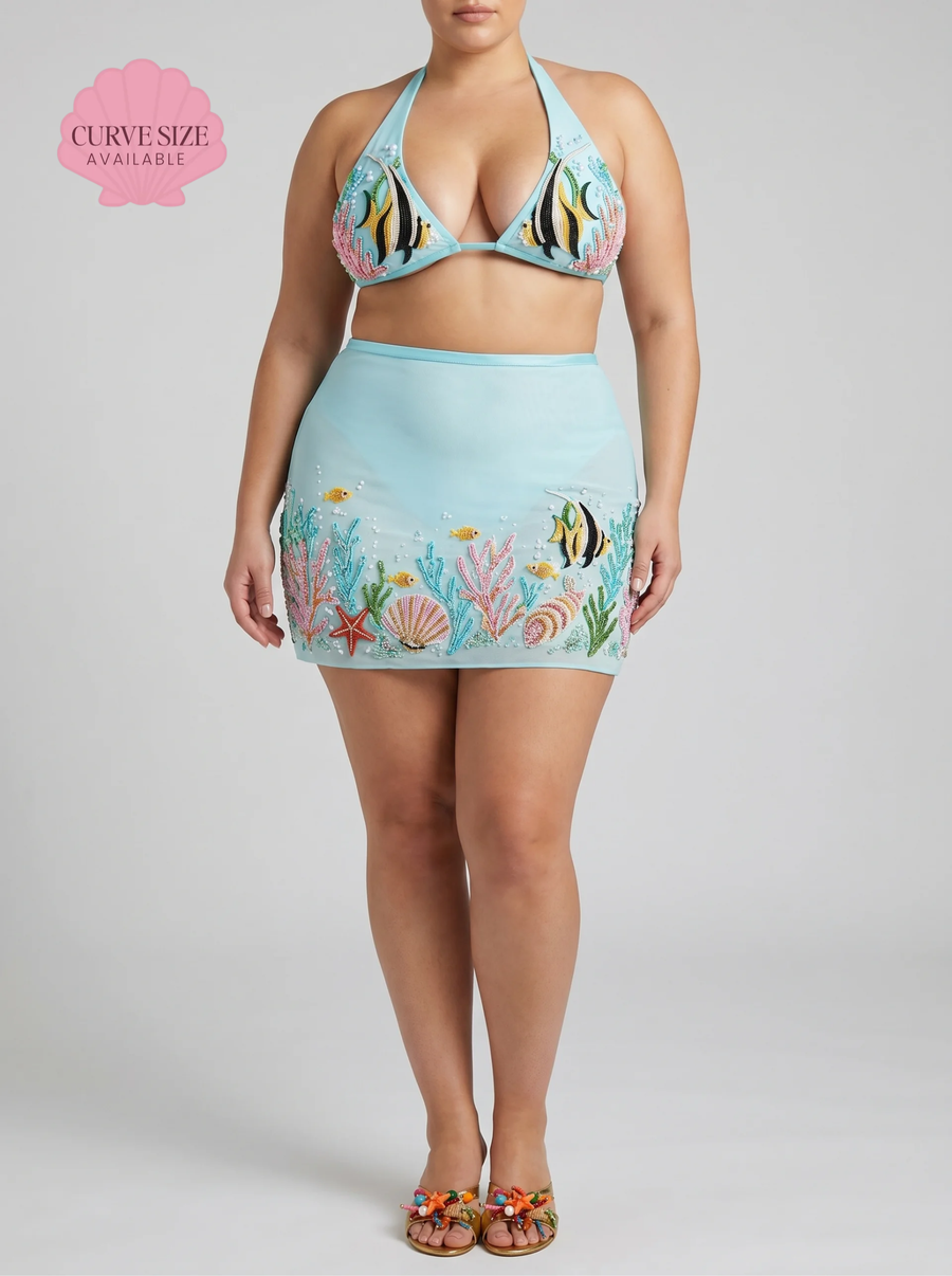 Curve Moorish Idol Co-ord Top Blue