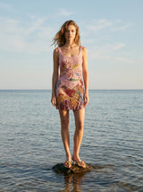 Oceanic Bloom Pink Mini Dress