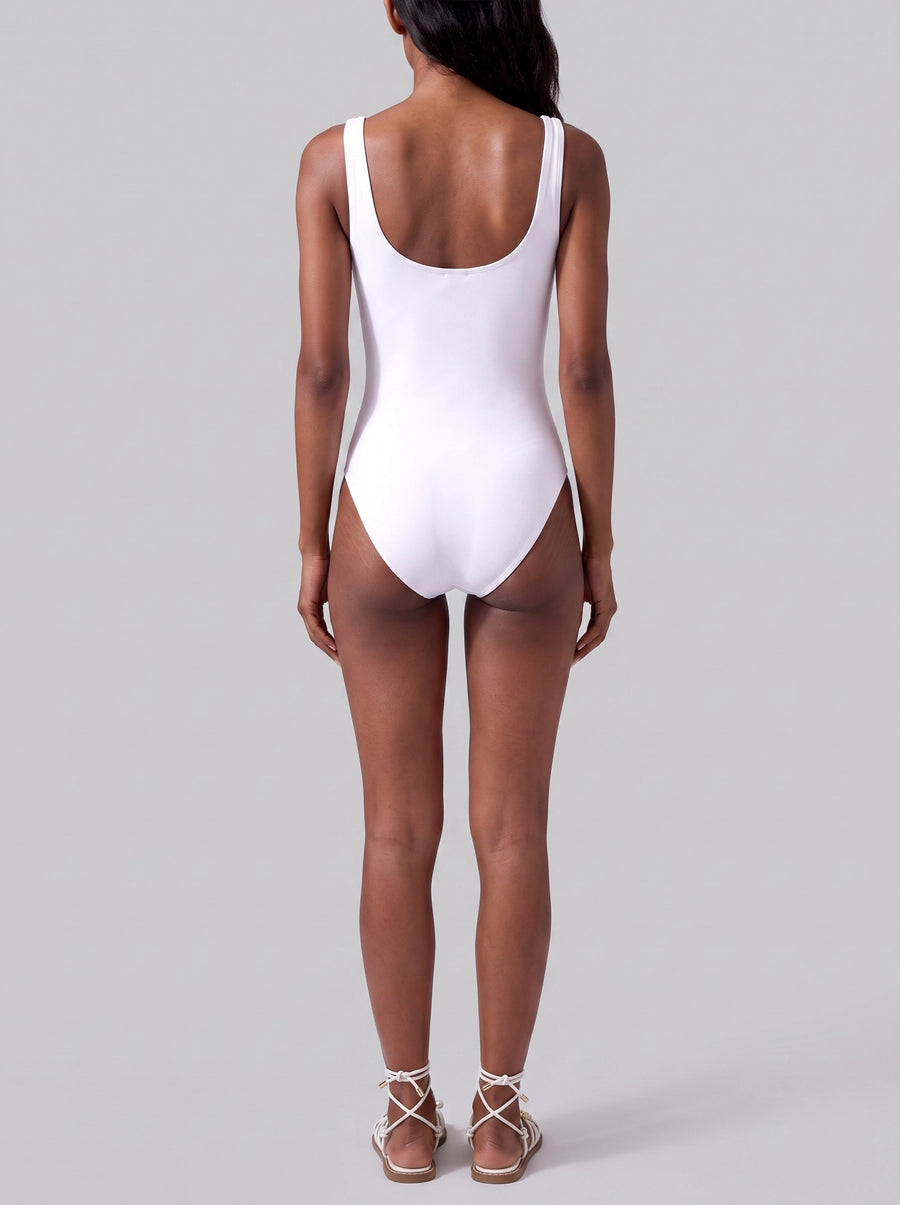 Oceanus Pearl Tide White Swimsuit