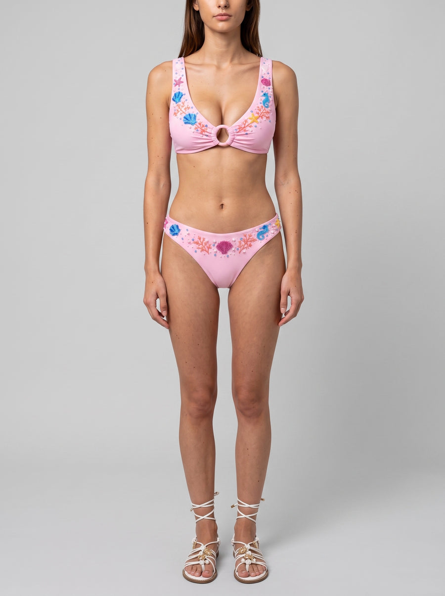 Oceanus Pearl Tide Multi-color Bikini Bottom