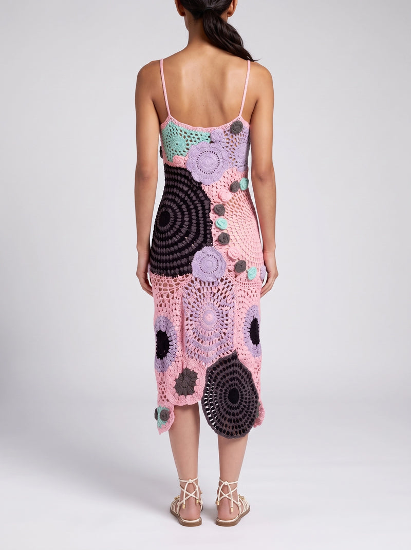 Calypso Multi Colour Crochet Dress