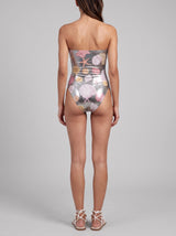 STRAPLESS SWIMSUITS SHELL STARFISH SILVER WITH HOLE