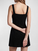 St. Barth Hand-Beaded Crystal Dress in Black