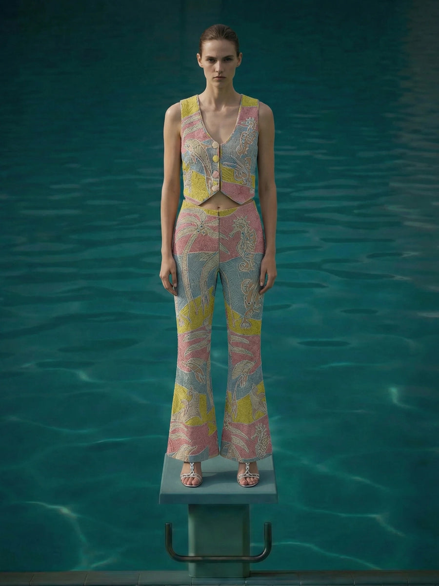 Sunset Reef Embellished Waistcoat