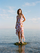 Nerissa Shell Asymmetric Midi Dress