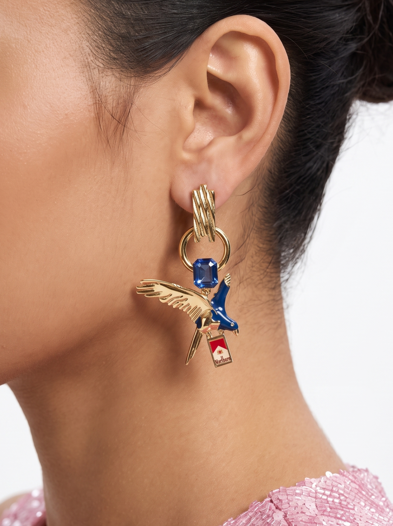 The Smoking Bird Earrings