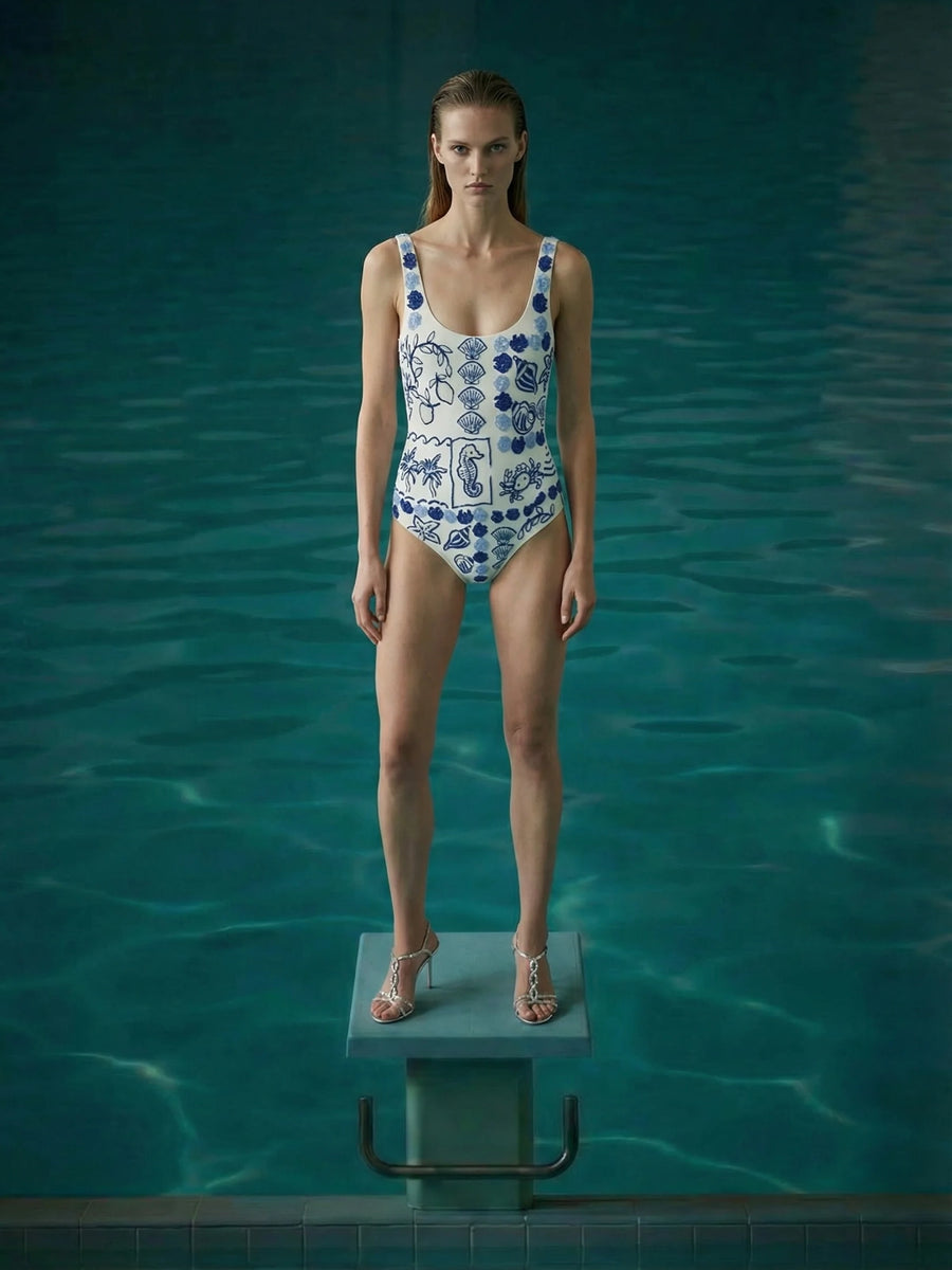 Marie Sea Fully Beaded Swimsuit