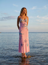 Crescent Shell Pink Long Dress